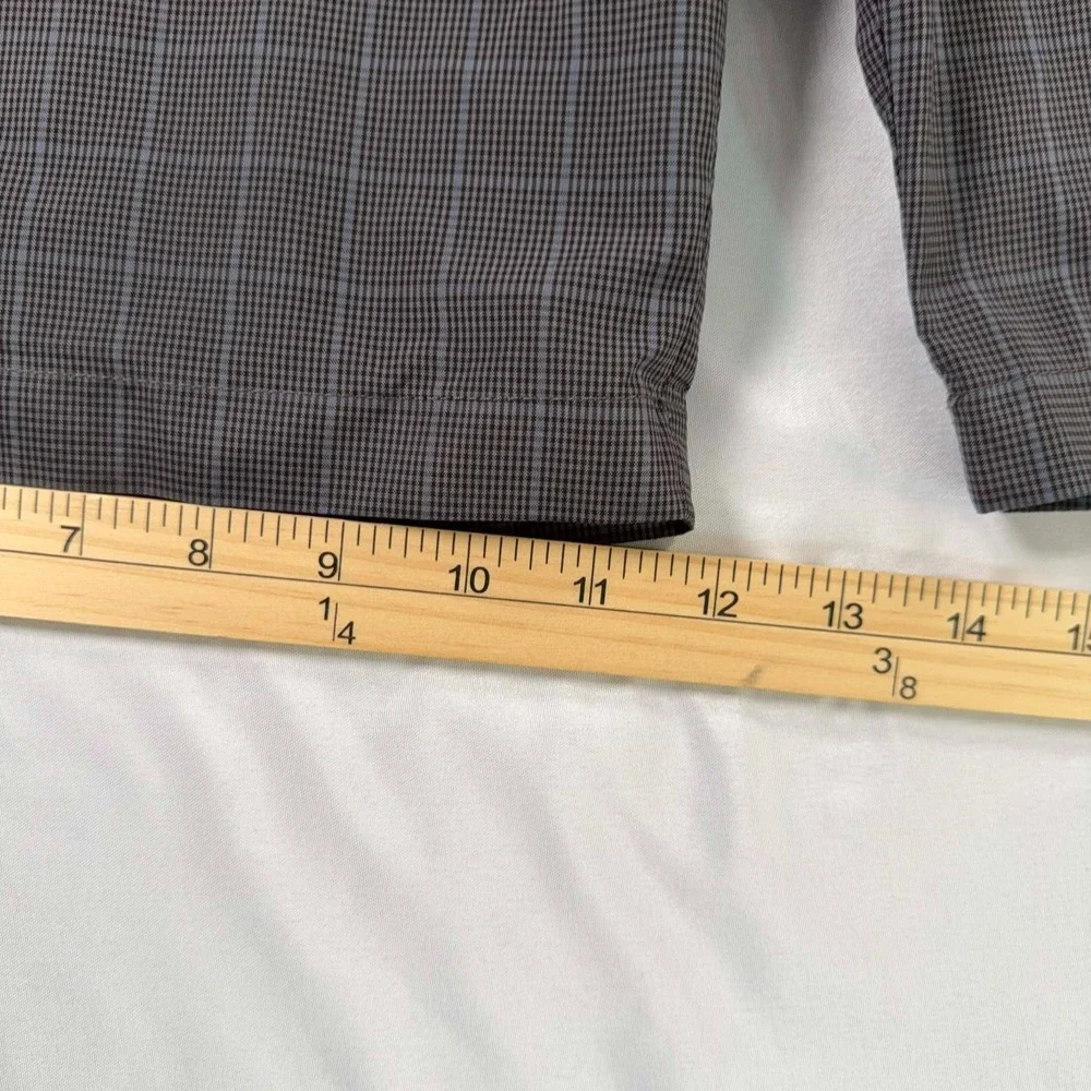 Ben Hogan Performance Golf Shorts Mens 36x9.5 Gray Plaid Flat Front Stretch